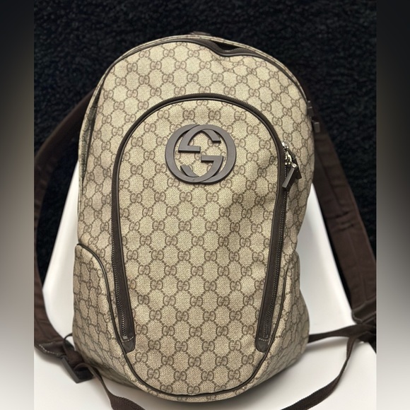 Gucci Interlocking G Backpack GG Coated Canvas Medium - Picture 2 of 16